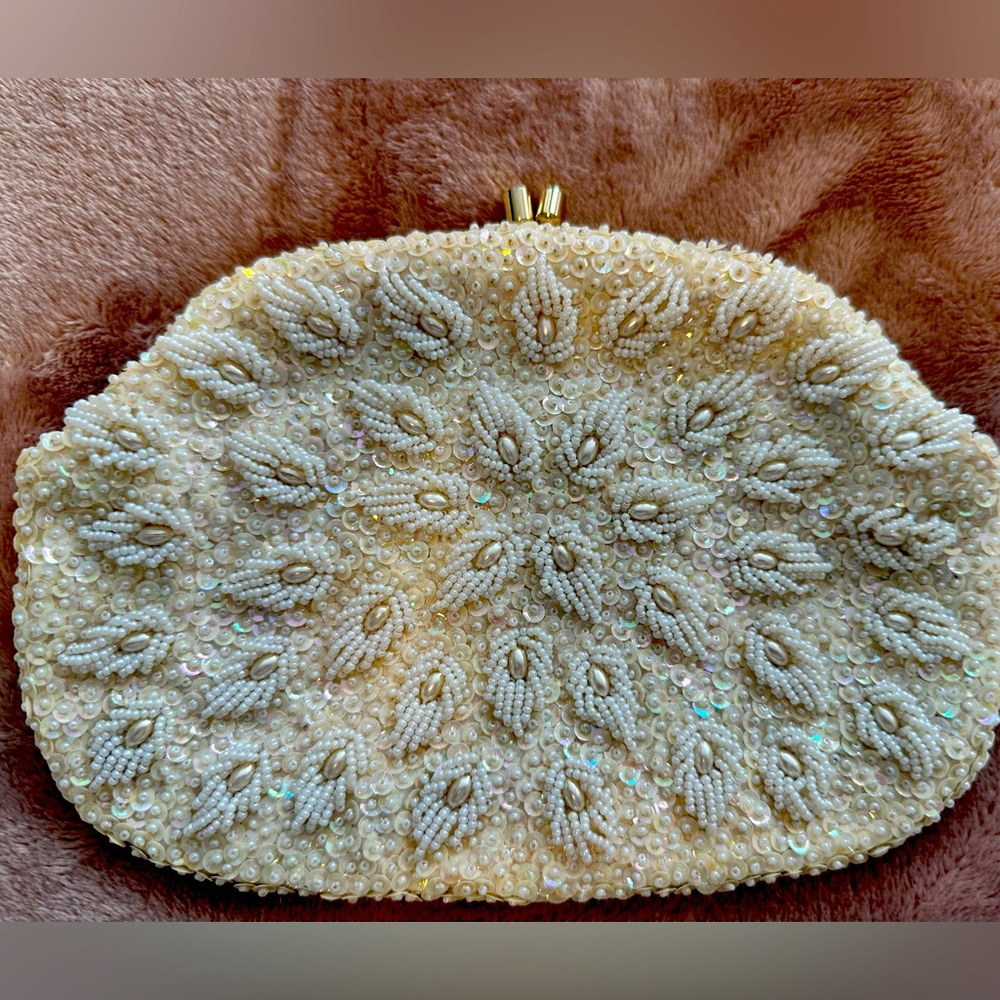 Vintage beaded evening clutch